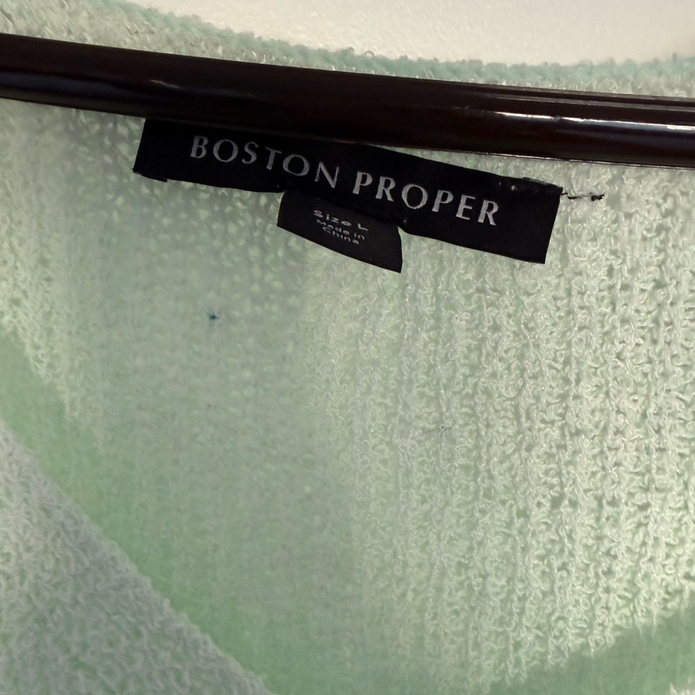 Boston Proper Light Green Textured Knit Top - Picture 5 of 16